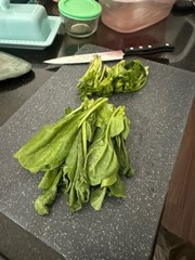 Cut spinach