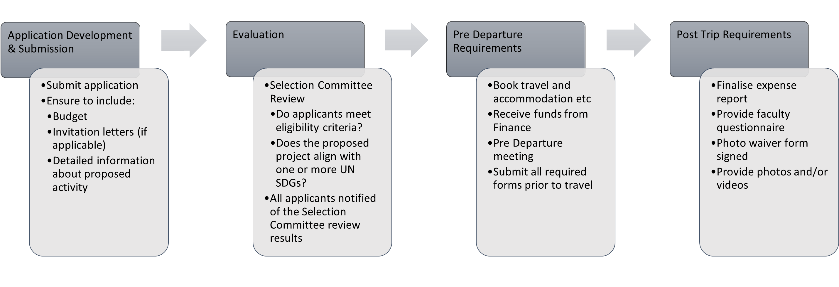 SDG fund application flow chart