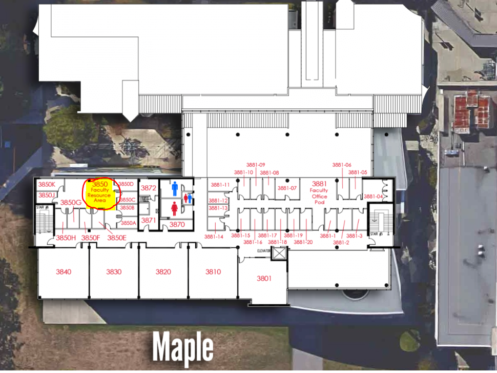 map of Maple third floor