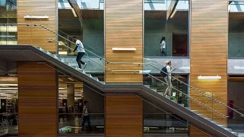 library stairwell