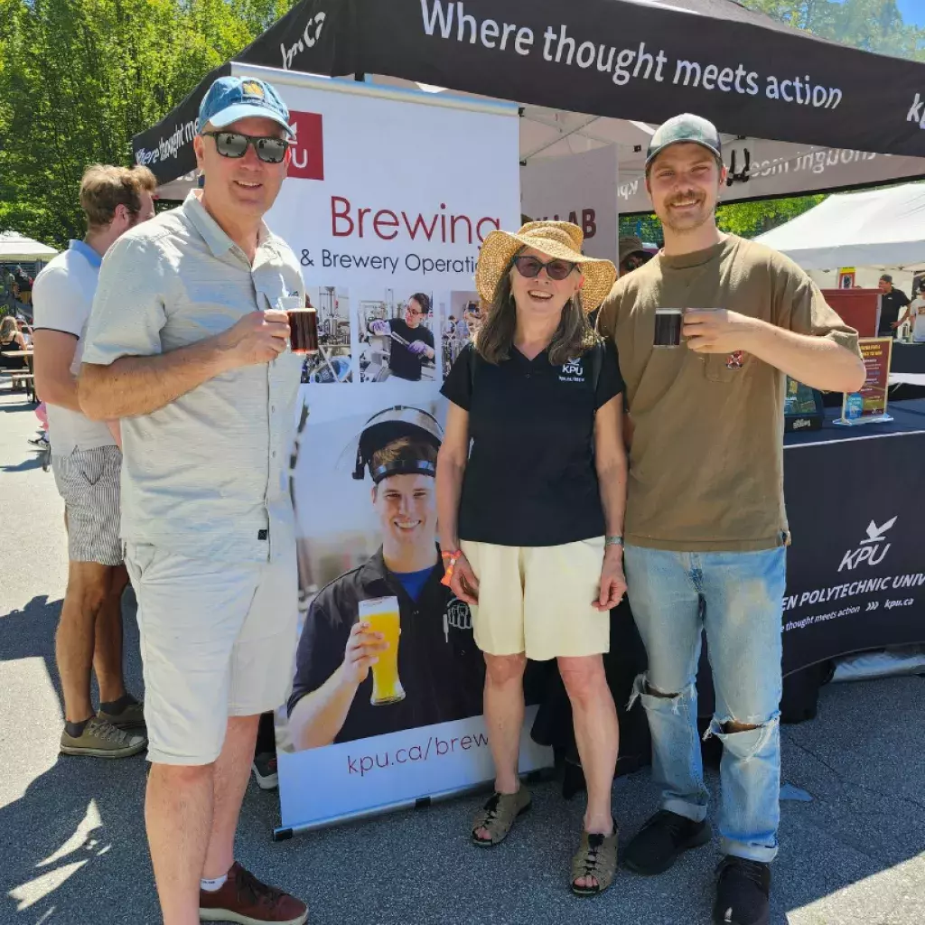 KPU brewing tent at the Vancouver Craft Beer and Music Festival. 