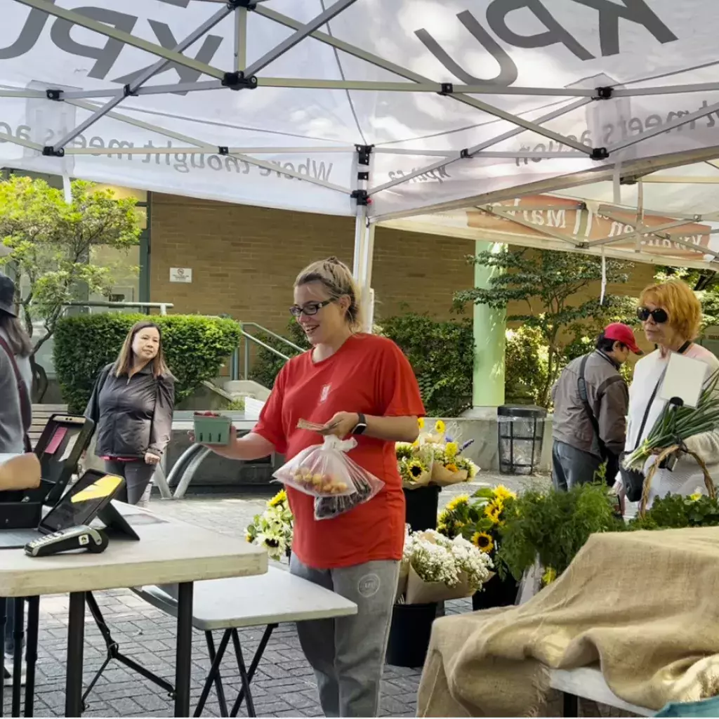 KPU tent at Kwantlen Farmers Market