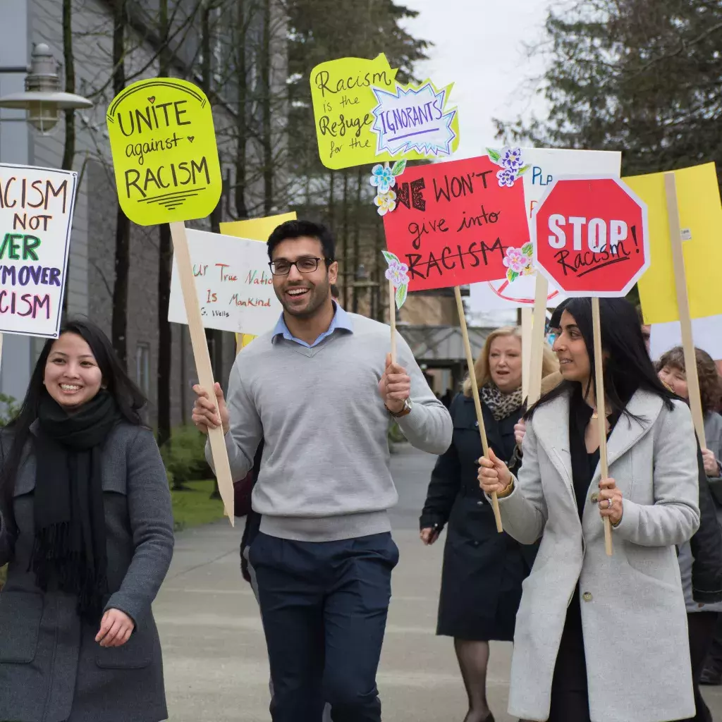 Anti-racism walk around KPU Surrey March 21, 2018