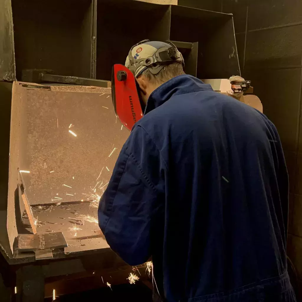 Inmates welding at the Fraser Regional Correctional Centre 