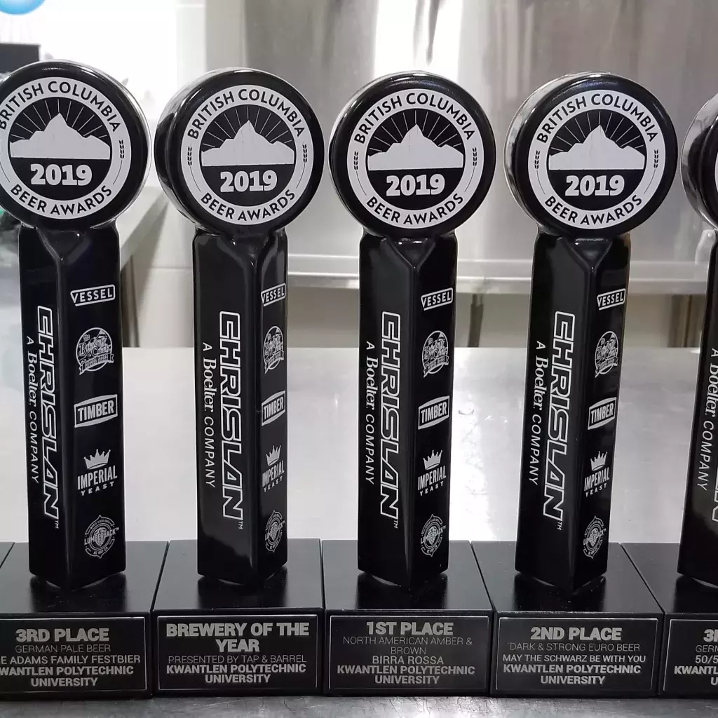 Kwantlen Polytechnic University has been named brewery of the year at the 2019 B.C. Beer Awards.