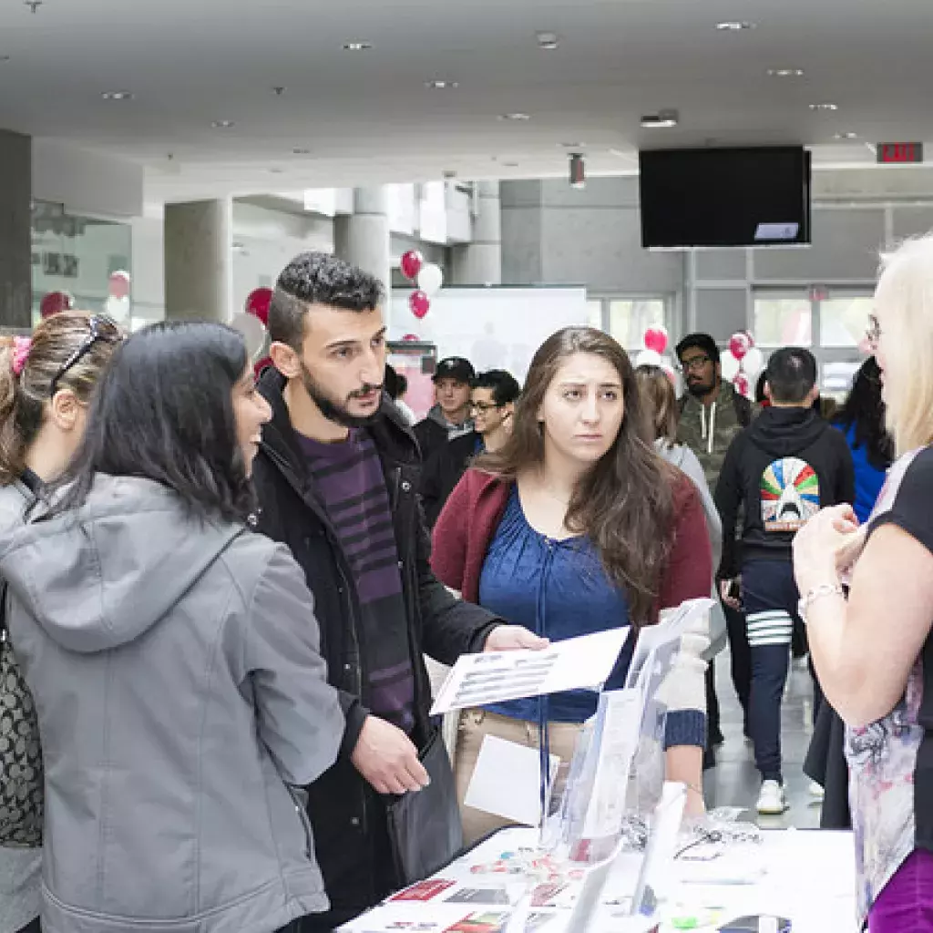 Students learn about new opportunities at the KPU Richmond Open House. 