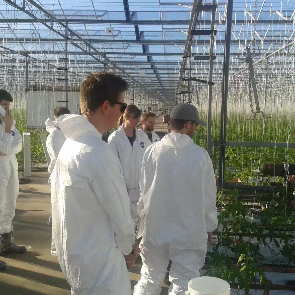 KPU horticulture students at Delta View Farms.
