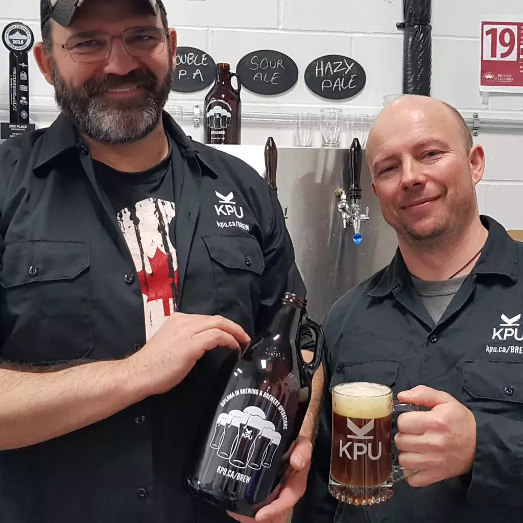 Kwantlen Polytechnic University Brewing students Luc Vreys and Sacha Bordas release their signature beer. 