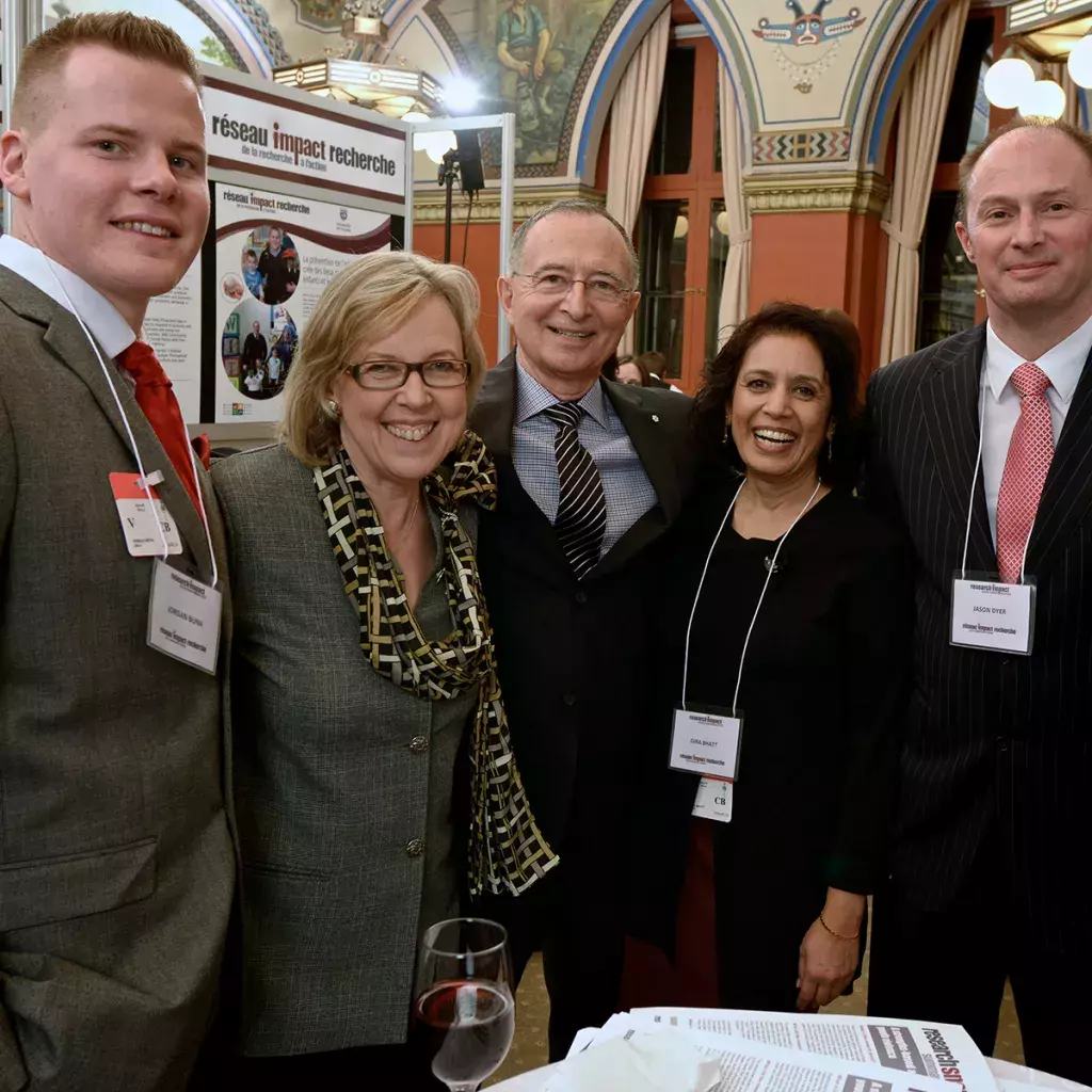 AT-CURA in Ottawa at Hon. Senator Ogilvie’s Social Innovation and Research Impact Event. (From left) Jordan Buna, KPU undergraduate student research assistant, AT-CURA; MP Saanich-Gulf Islands Elizabeth May, leader of the Green Party of Canada; Rob Rai, d
