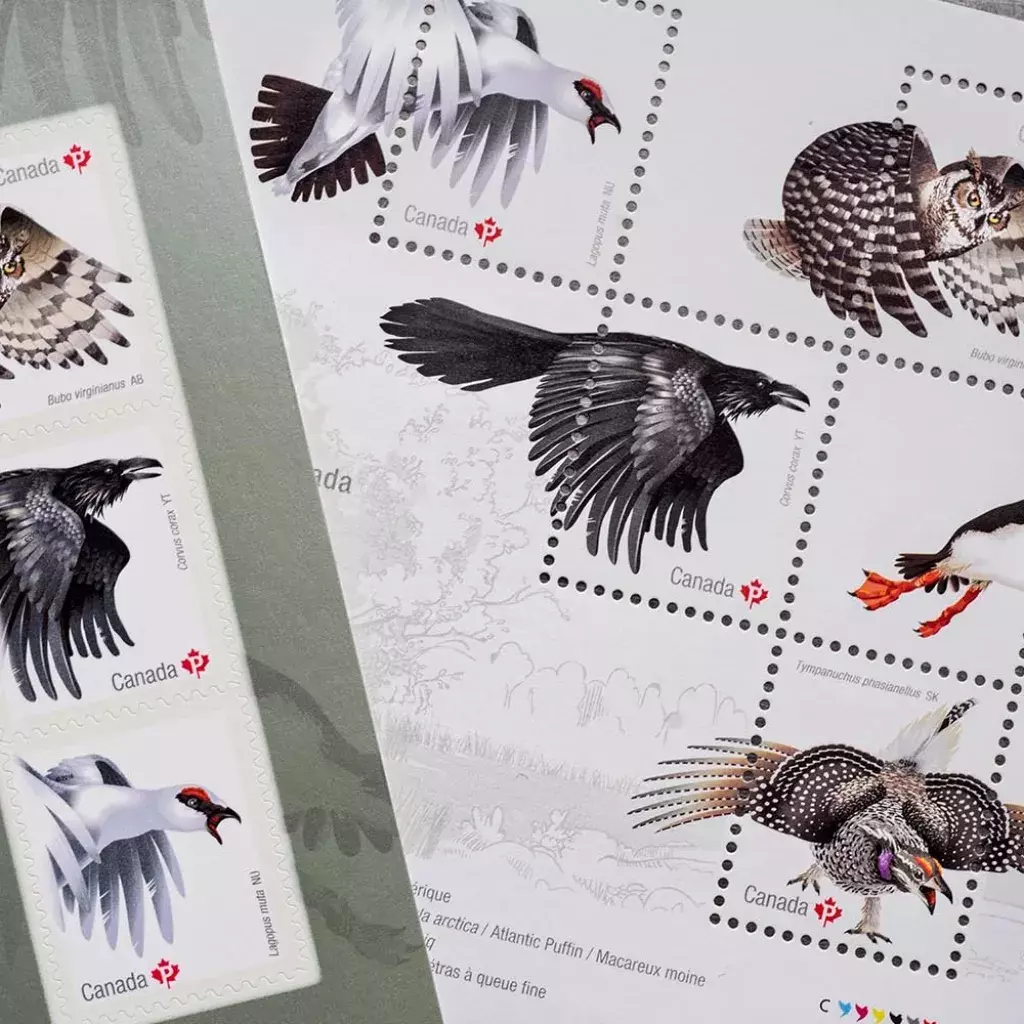 Birds of Canada stamps