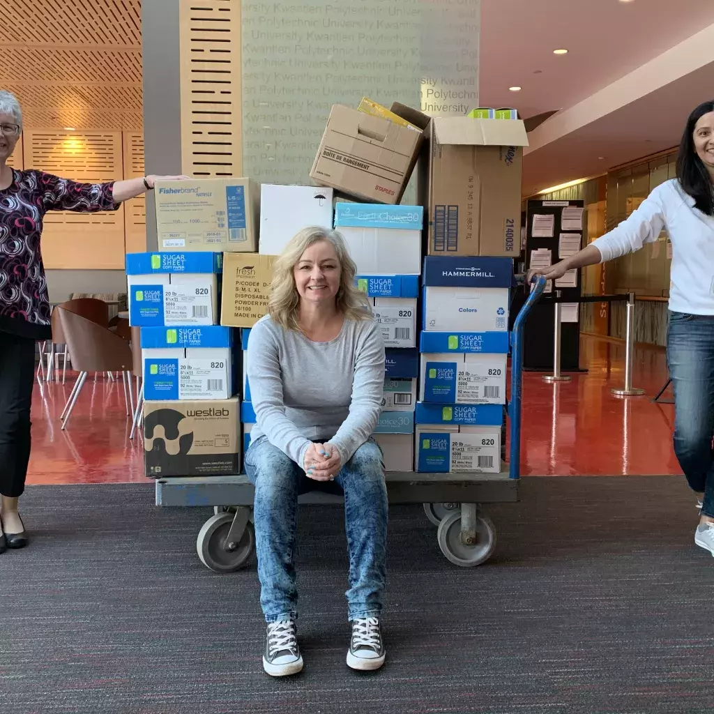 Kwantlen Polytechnic University faculty and staff are donating much needed supplies to local hospitals dealing with the COVID-19 pandemic