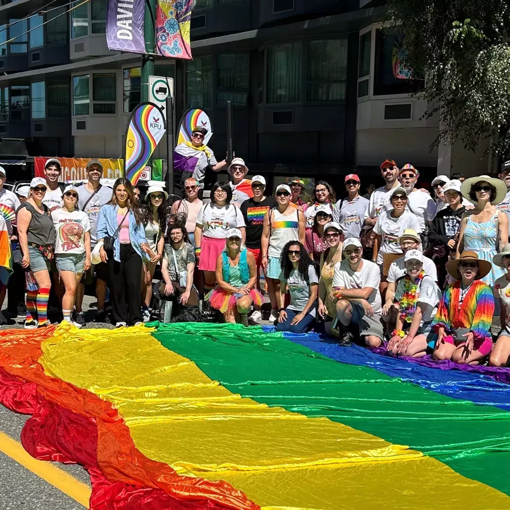 KPU students and employees at the Vancouver Pride Parade.