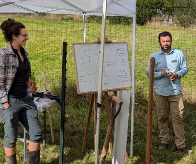 Naomi Robert and Dr. Akshit Puri, soil scientist and ISFS Research and Extension Associate