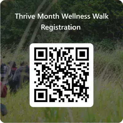 QRCode for Thrive Month Wellness Walk Registration