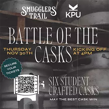 KPU Brew, Smugglers Trail Cask Event, cask competition, cask, craft beer, Langley