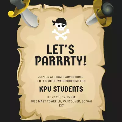 Pirate Adventure Invitation