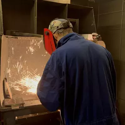 Inmates welding at the Fraser Regional Correctional Centre 