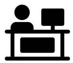Library information desk icon